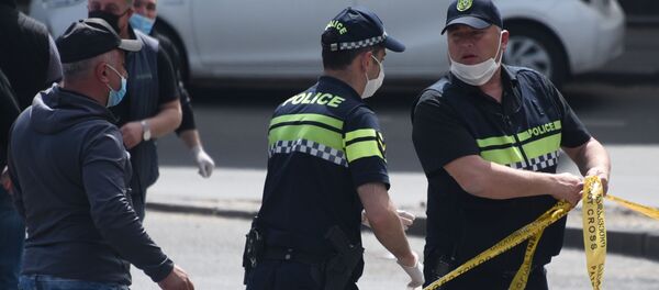 პოლიცია შემთხვევის ადგილზე პოლიცია შემთხვევის ადგილზე - Sputnik საქართველო