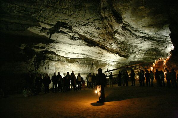 В Национальном парке Мамонтовой пещеры штата Кентукки США есть удивительная природная достопримечательность - самая длинная пещерная система в мире, длина которой - более 580 километров. Ее возраст насчитывает 10 млн лет. Название пещере дали не в честь мамонтов, как принято считать, а за ее гигантские размеры - Sputnik Грузия