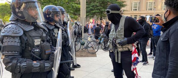 Вооруженные полицейские и спецназ в США - Sputnik Грузия