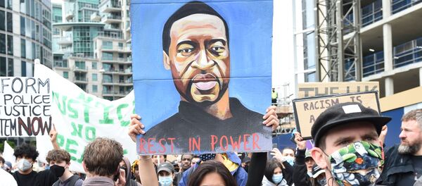 ჯორჯ ფლოიდი პლაკატზე - Sputnik საქართველო