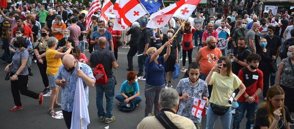 საპროტესტო აქცია  - Sputnik საქართველო