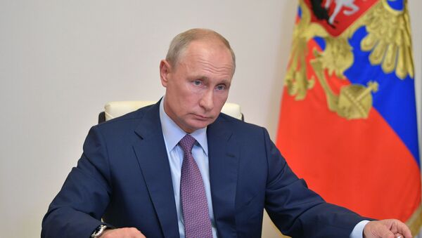 Президент РФ Владимир Путин проводит заседание Российского организационного комитета Победа  - Sputnik Грузия
