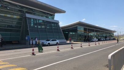 Опустевший международный аэропорт Тбилиси