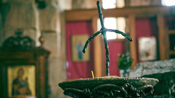 Крест Святой Нино в монастыре Джвари - Sputnik Грузия